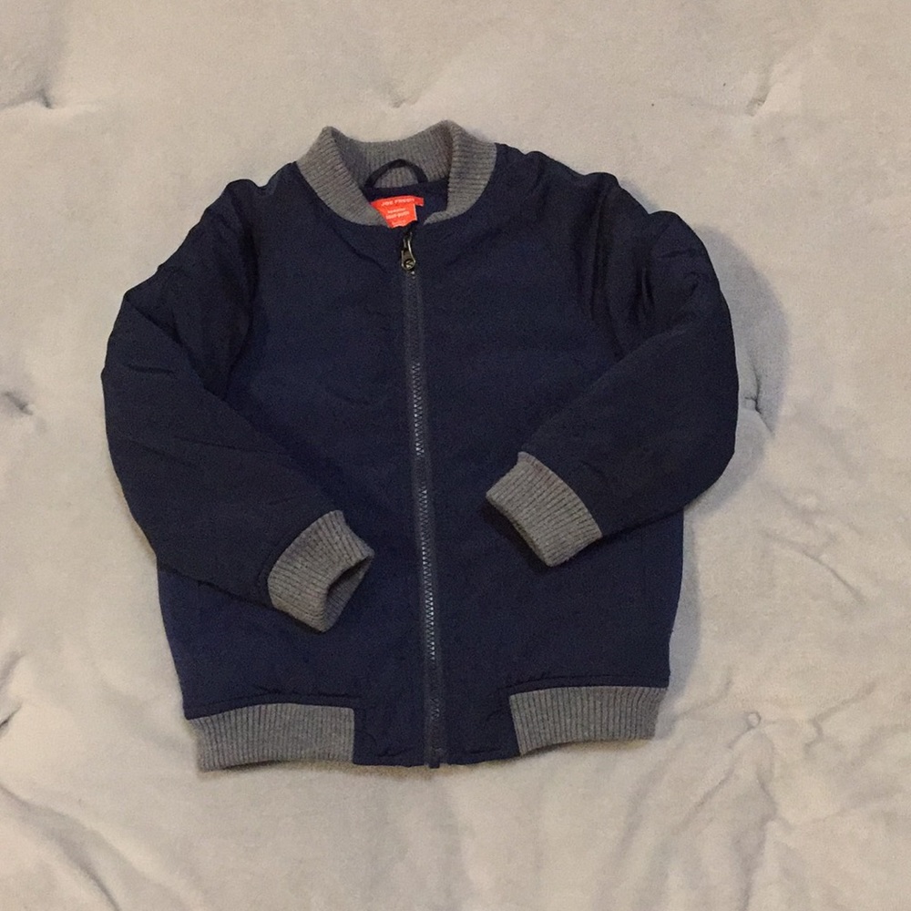 4 yr boys blue padded bomber jacket  EUC